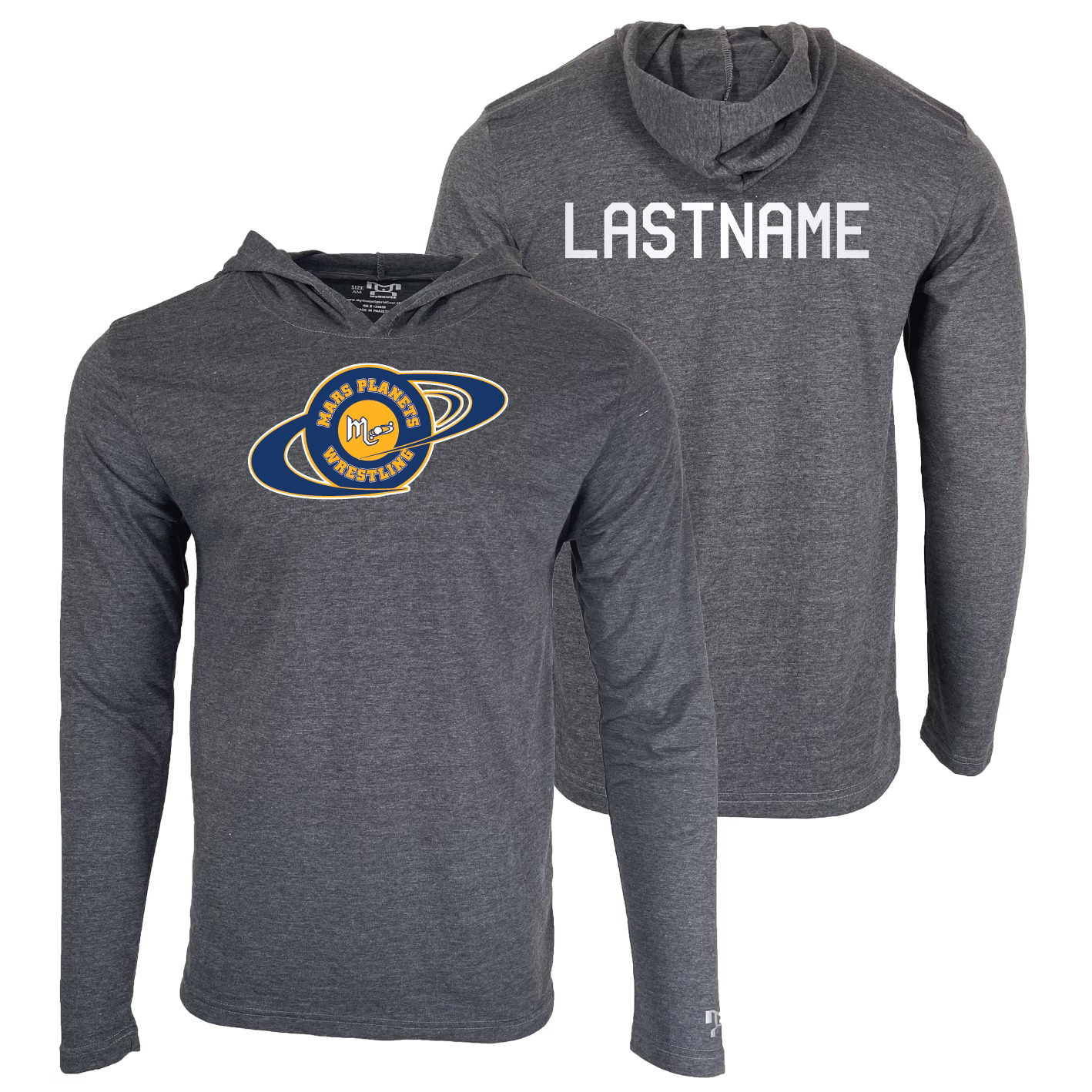 MARS YOUTH Custom Heat Press Long Sleeve Hoodie T-Shirt