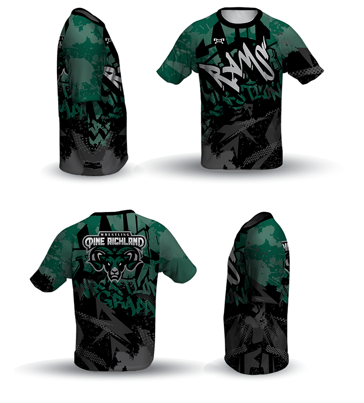 Pine Richland Green Graffiti Loose Short Sleeve Dri-Fit 2025