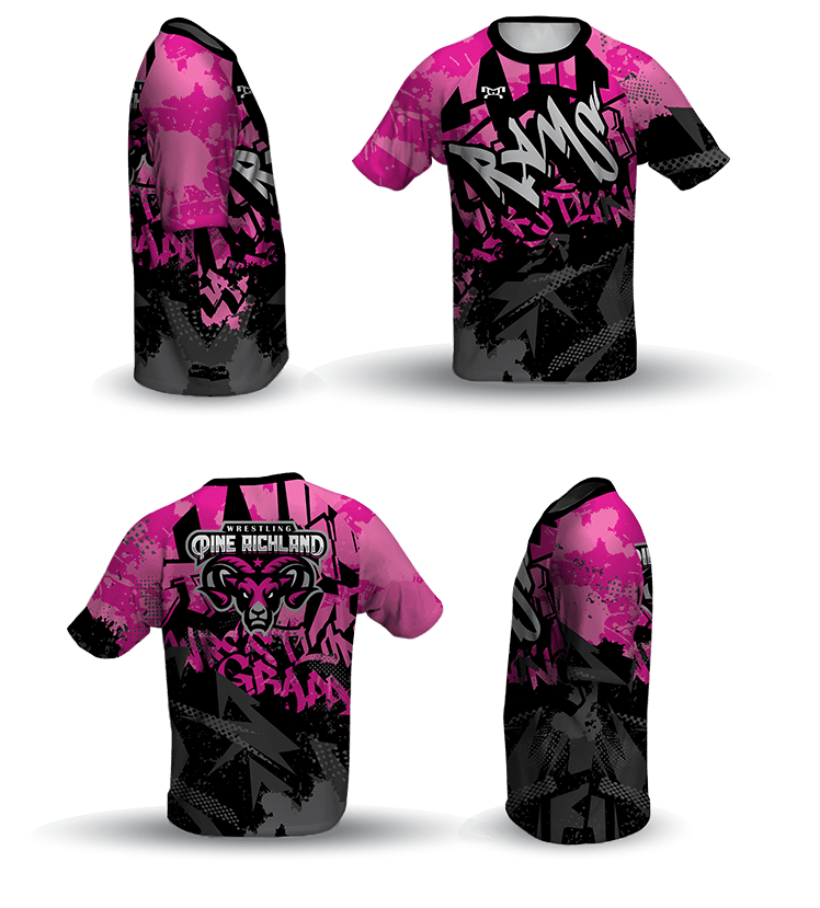 Pine Richland Pink Graffiti Loose Short Sleeve Dri-Fit 2025