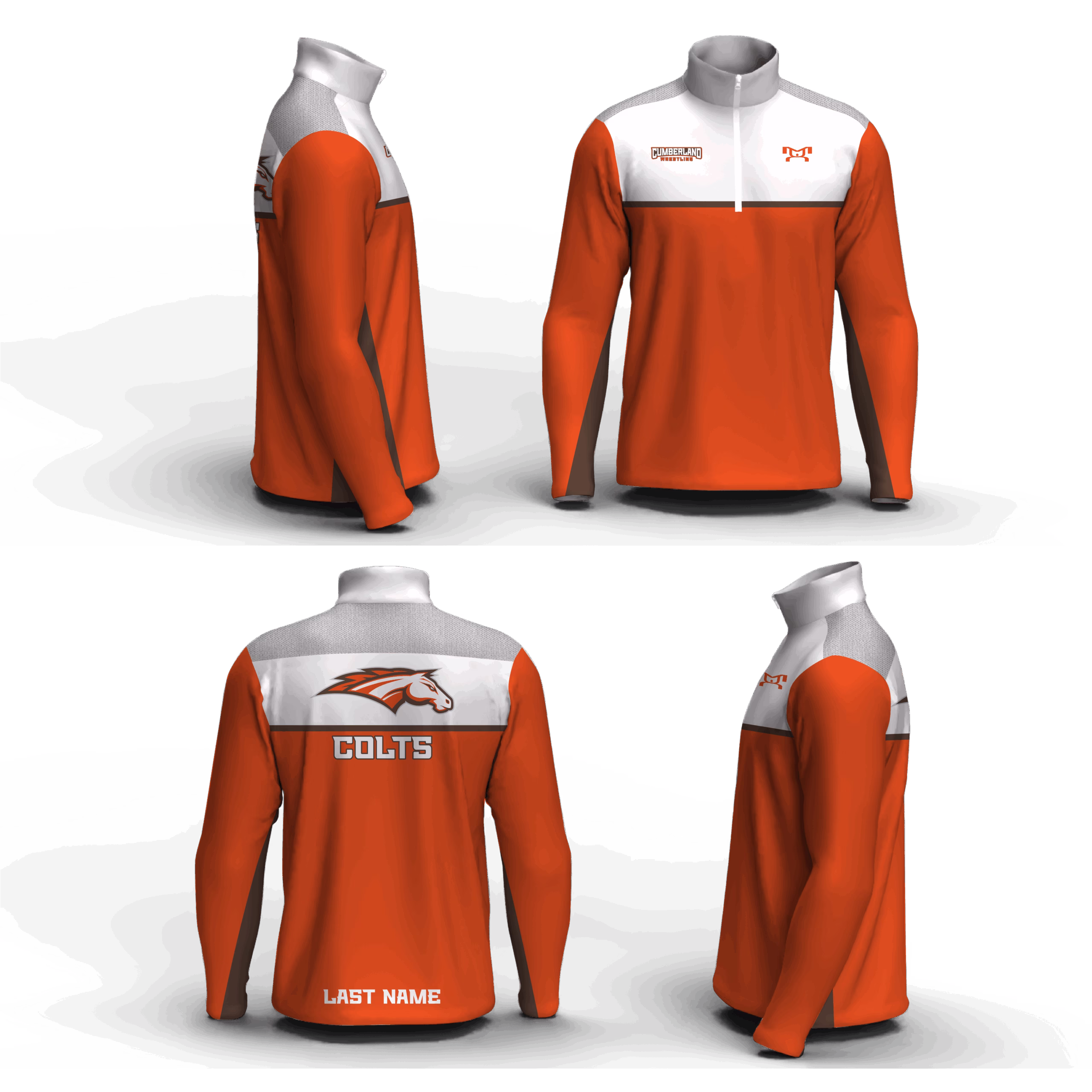 Cumberland Junior   Men's Mid-Weight Custom Quarter Zip