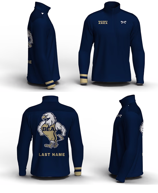 Bald Eagle Area Men's Mid-Weight Custom Quarter Zip