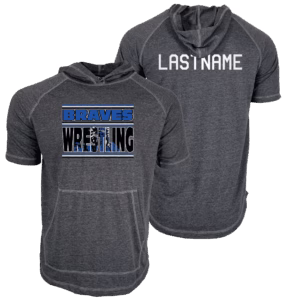 Williamstown Youth Wrestling Custom Heat Press Short Sleeve Hoodie T-Shirt