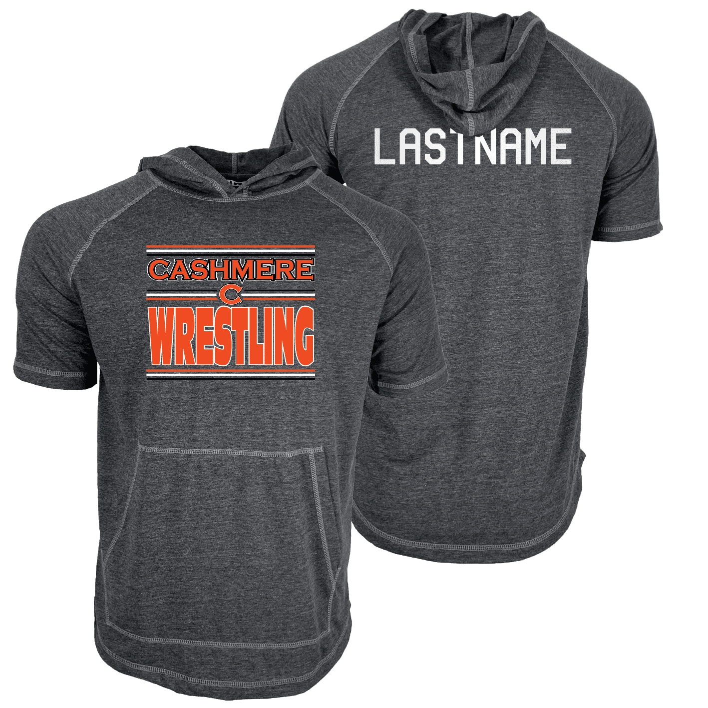 Cashmere Wrestling Custom Heat Press Short Sleeve Hoodie T-Shirt