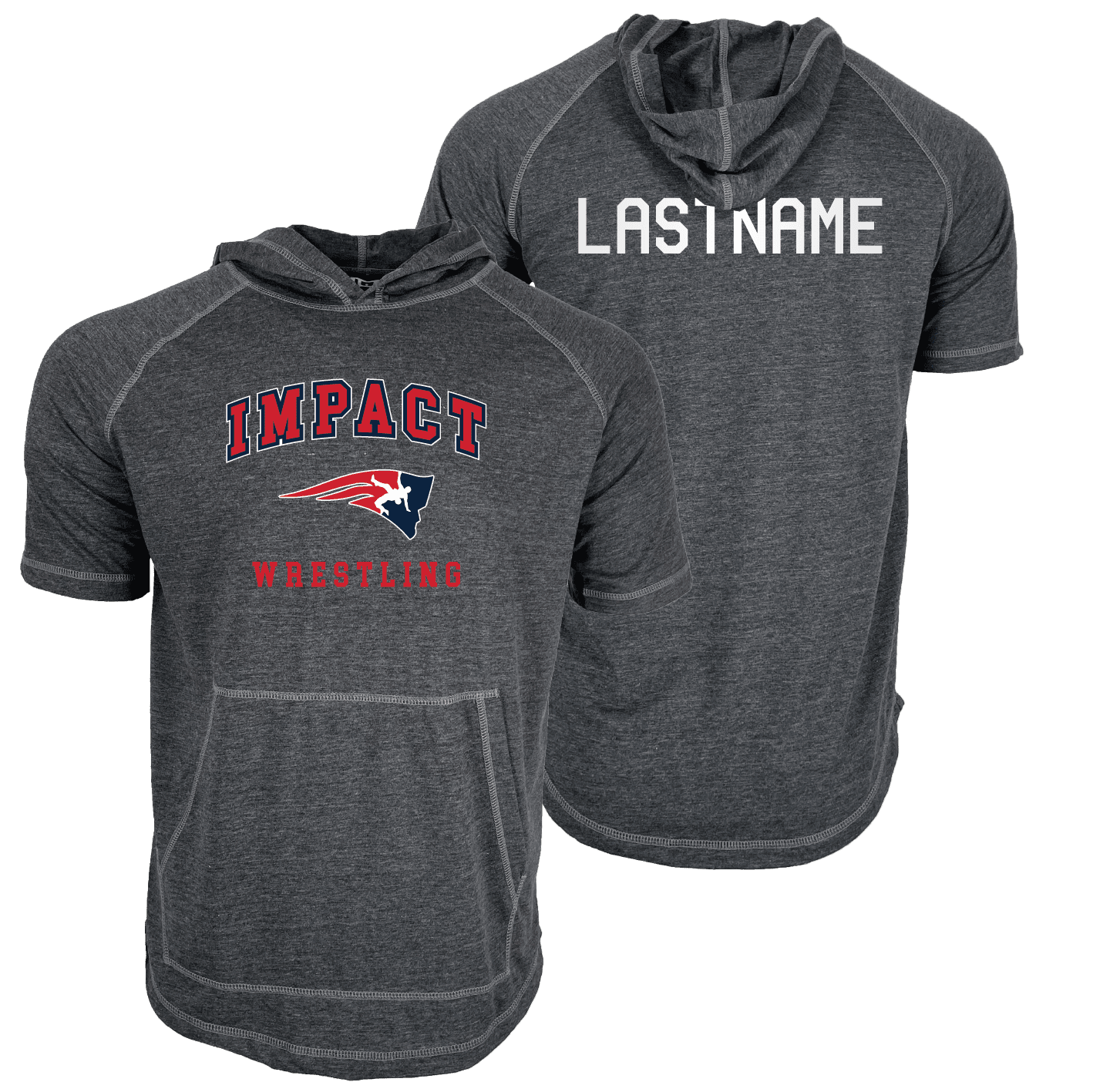 Impact Wrestling Club Custom Heat Press Short Sleeve Hoodie T-Shirt