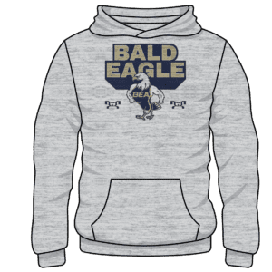 Bald Eagle Area Custom Sublimated Decal Grey Hoodie