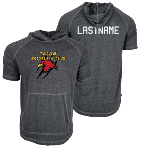 Talon Wrestling Club Custom Heat Press Short Sleeve Hoodie T-Shirt