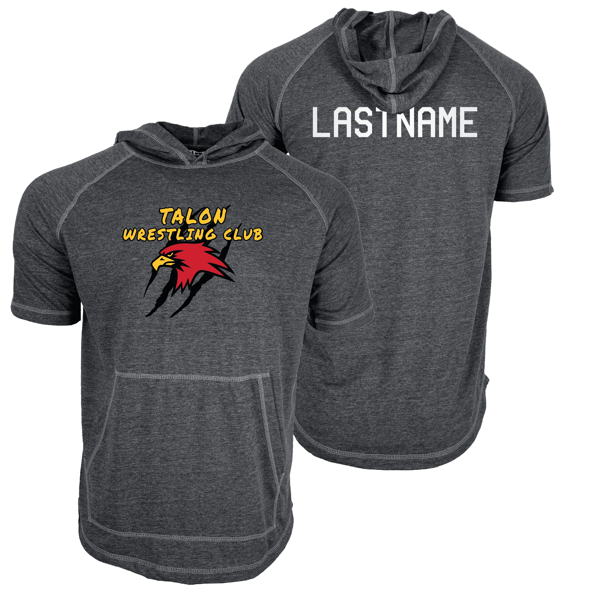 Talon Wrestling Club Custom Heat Press Short Sleeve Hoodie T-Shirt