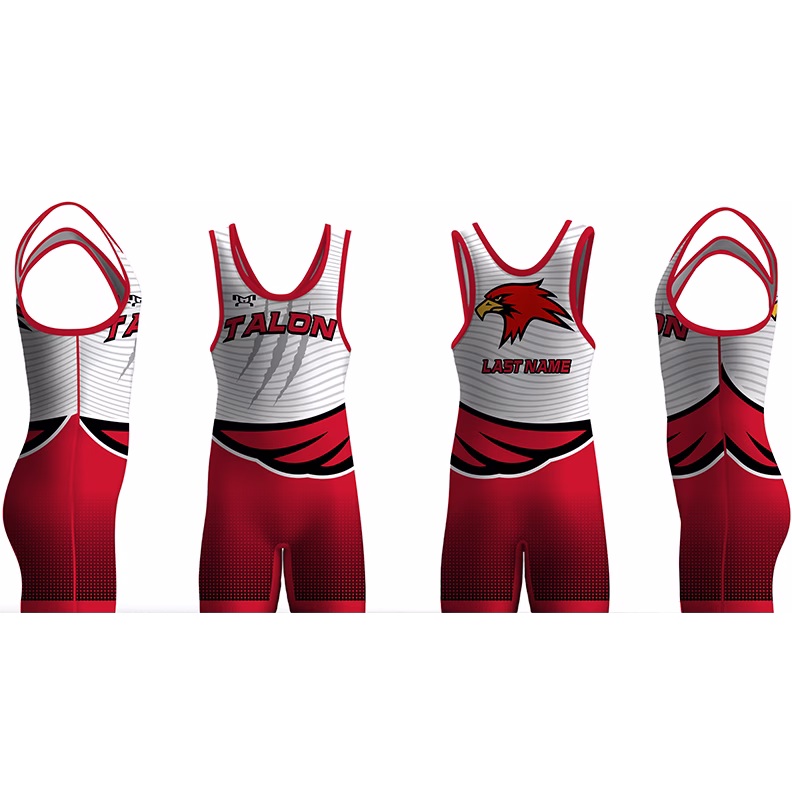 Talon Wrestling Club WHITE Men's Singlet