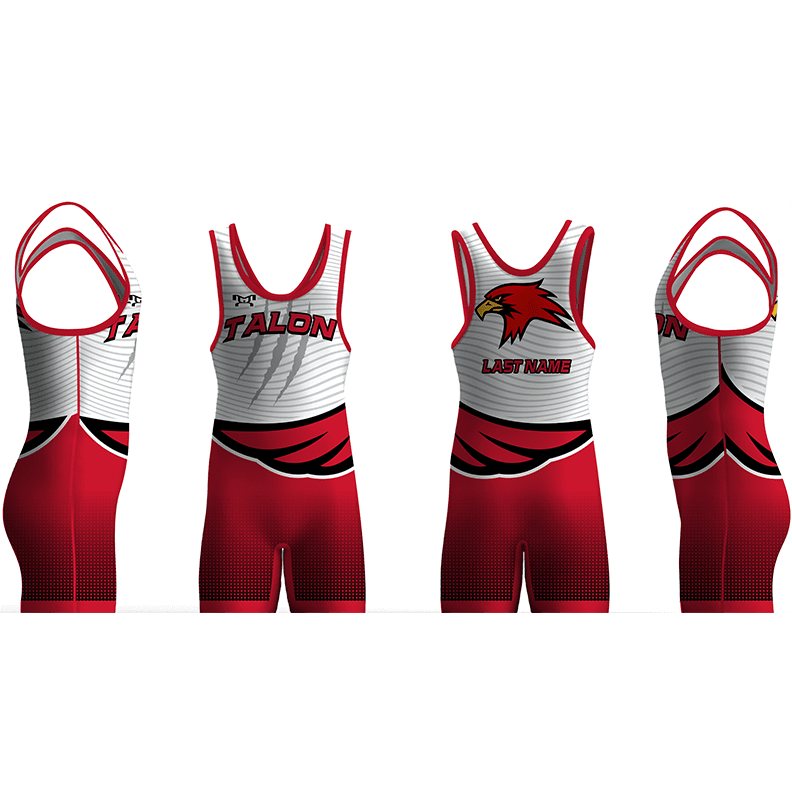 Talon Wrestling Club WHITE Men's Singlet