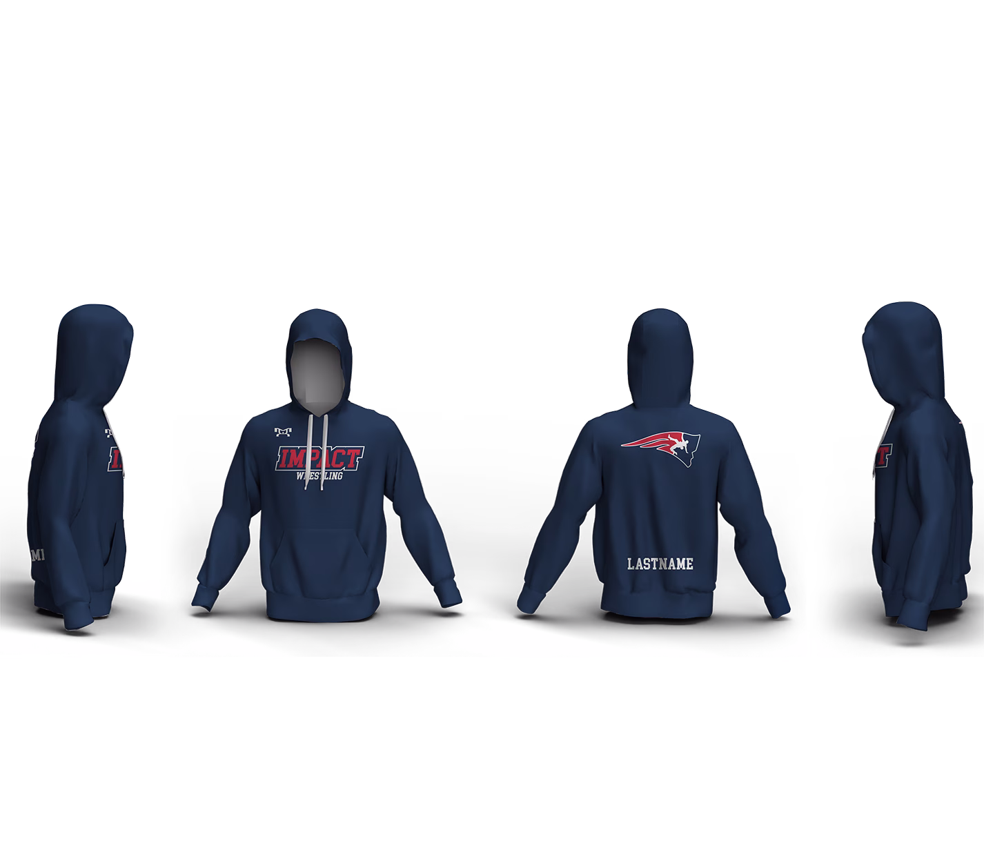 Impact Wrestling Club Custom Unisex Sublimated Hoodie