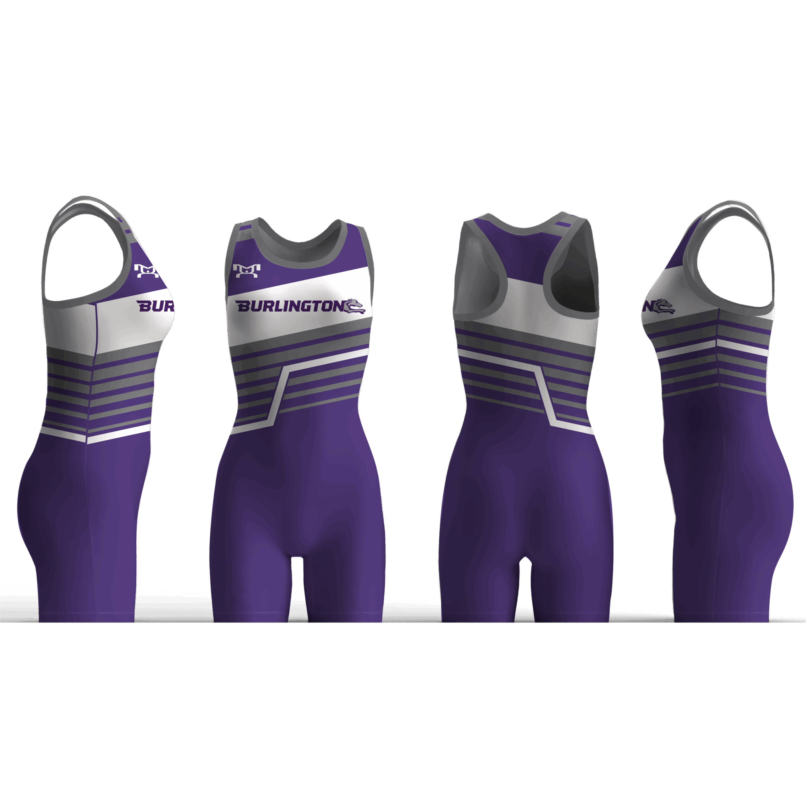 Burlington Girls Wrestling Women's Custom Singlet