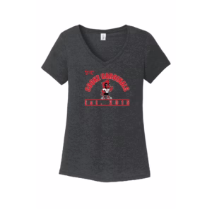William F. Cooke Elementary Grey Custom Heat Press Women V neck T-Shirt