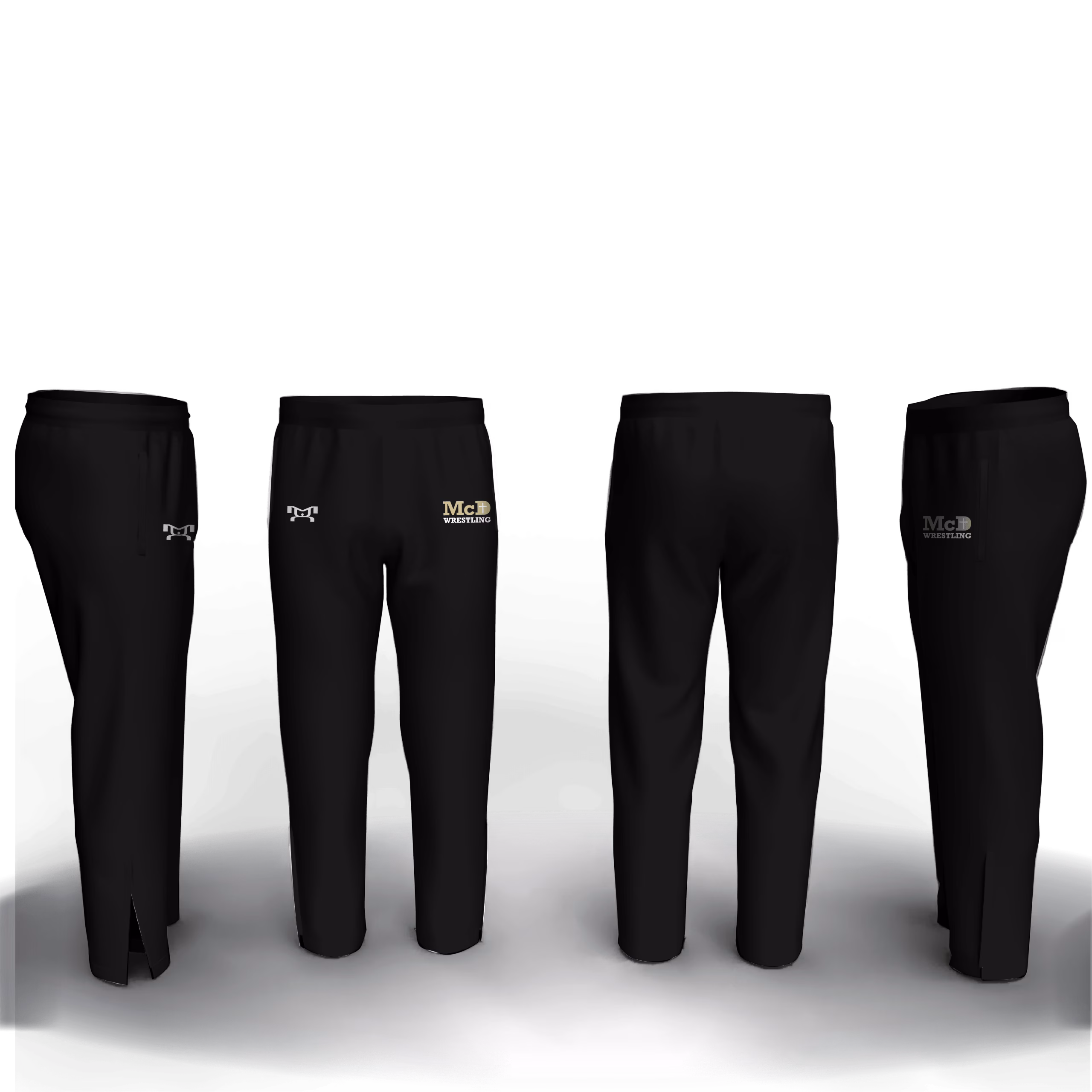 Bishop McDevitt High School Black Athletic Pant (Tapered/Zipper)