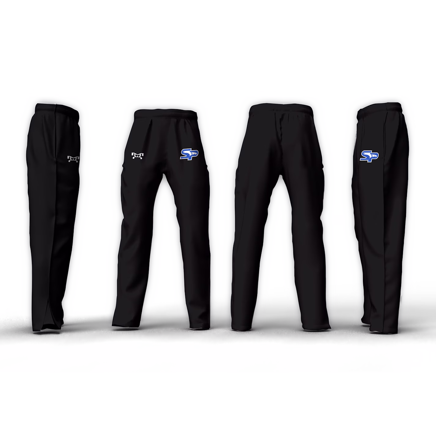 South Park High School Black Athletic Pant (Tapered/Zipper)