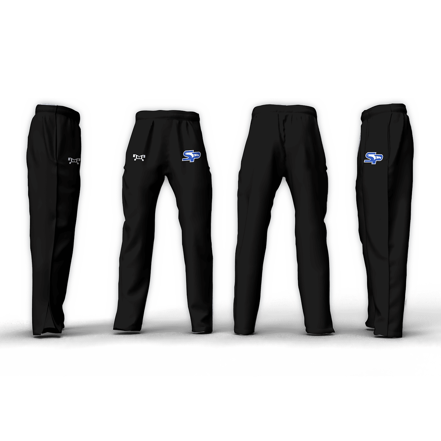 South Park High School Black Athletic Pant (Tapered/Zipper)