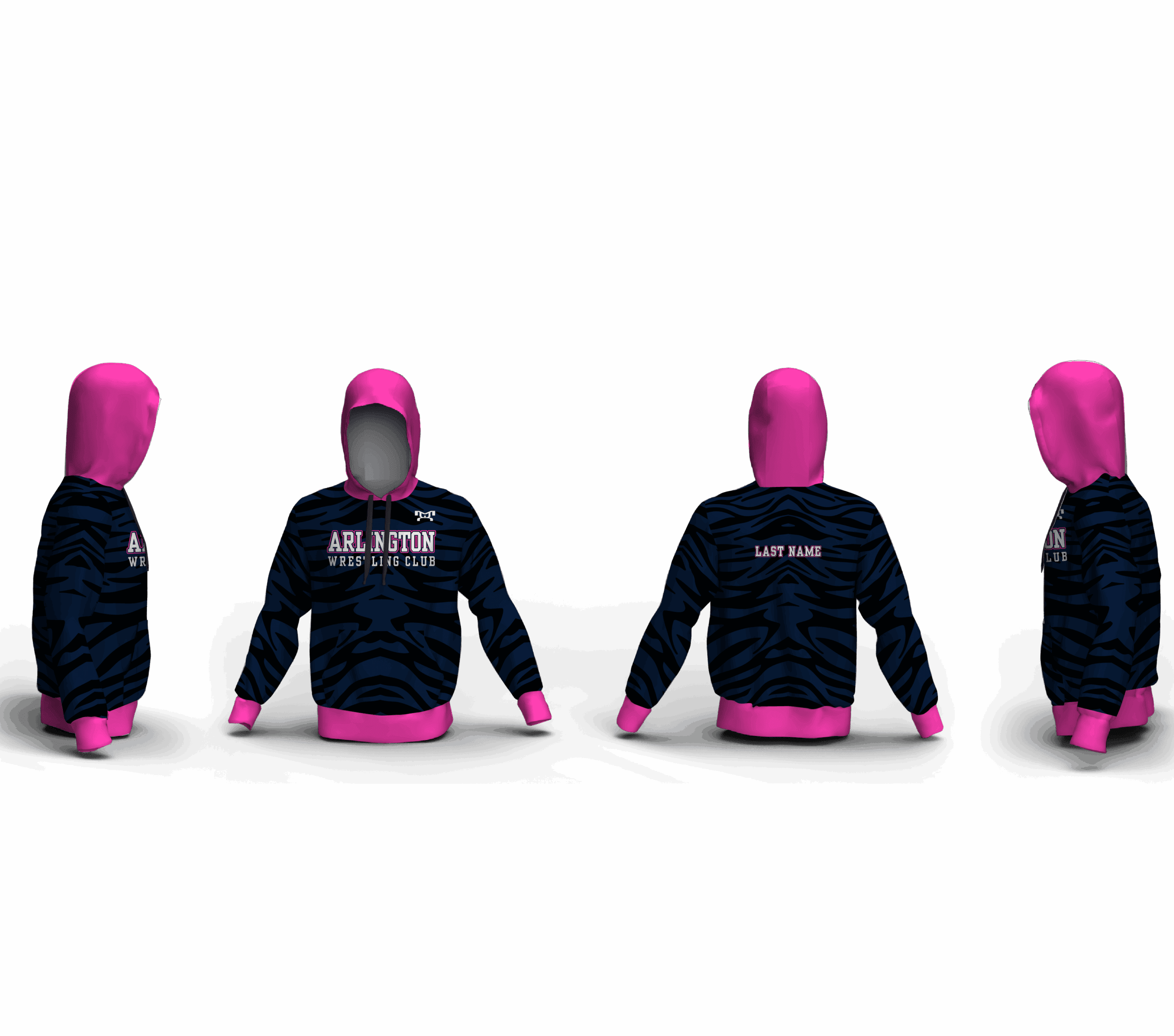 Arlington Pink Custom Unisex Sublimated Hoodie 2025