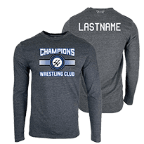 2025 Champions Wrestling Club Custom Heat Press Long Sleeve T-Shirt