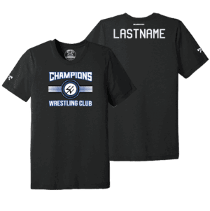 2025 Champions Wrestling Club Custom Heat Press Short Sleeve T-Shirt