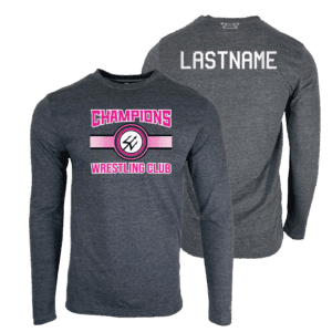 2025 Girls Champion Wrestling Club Custom Heat Press Long Sleeve T-Shirt