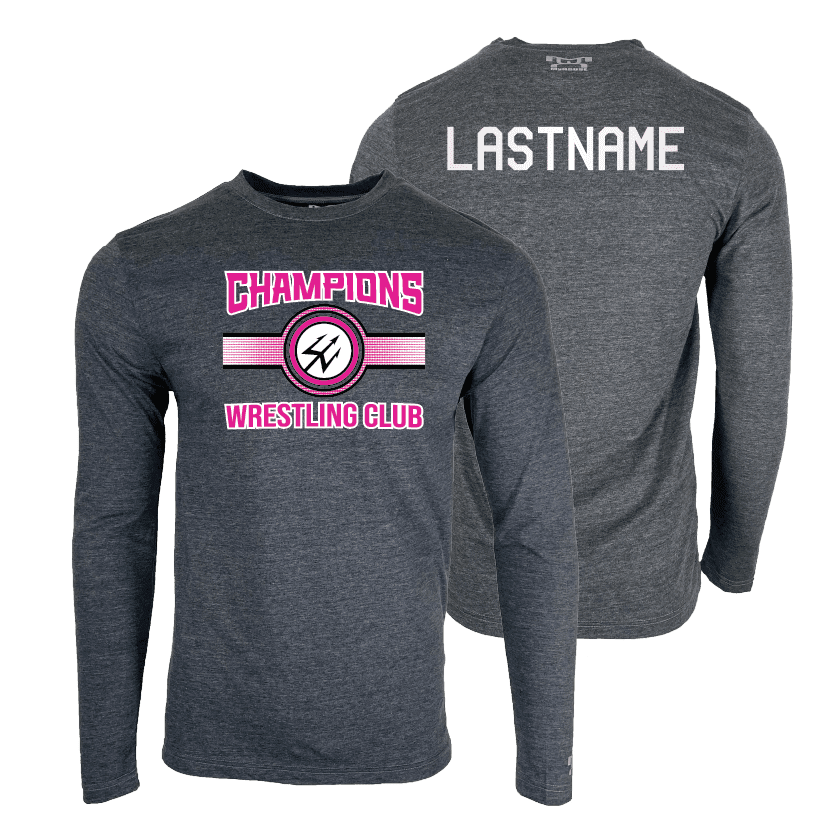 2025 Girls Champion Wrestling Club Custom Heat Press Long Sleeve T-Shirt