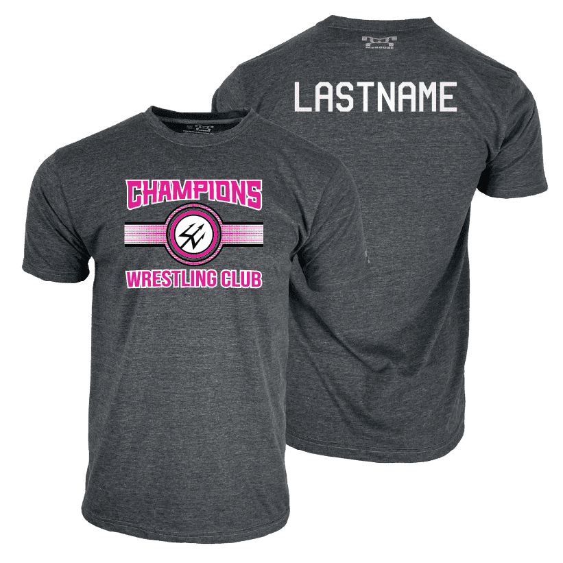 2025 Girls Champion Wrestling Club Custom Heat Press Short Sleeve T-Shirt