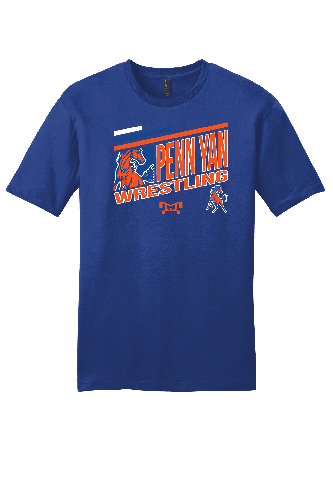 Penn Yan Youth Wrestling Blue Custom Heat Press Short Sleeve T-Shirt 2025