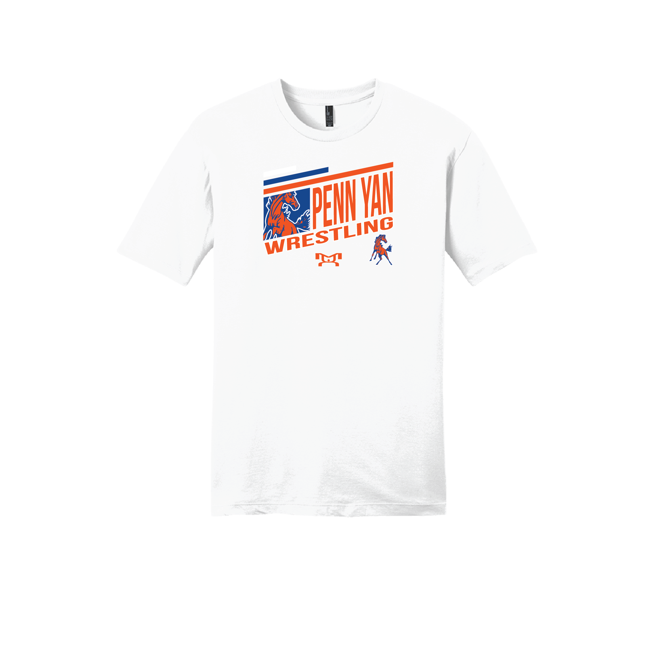 Penn Yan Youth Wrestling WHITE Custom Heat Press Short Sleeve T-Shirt 2025