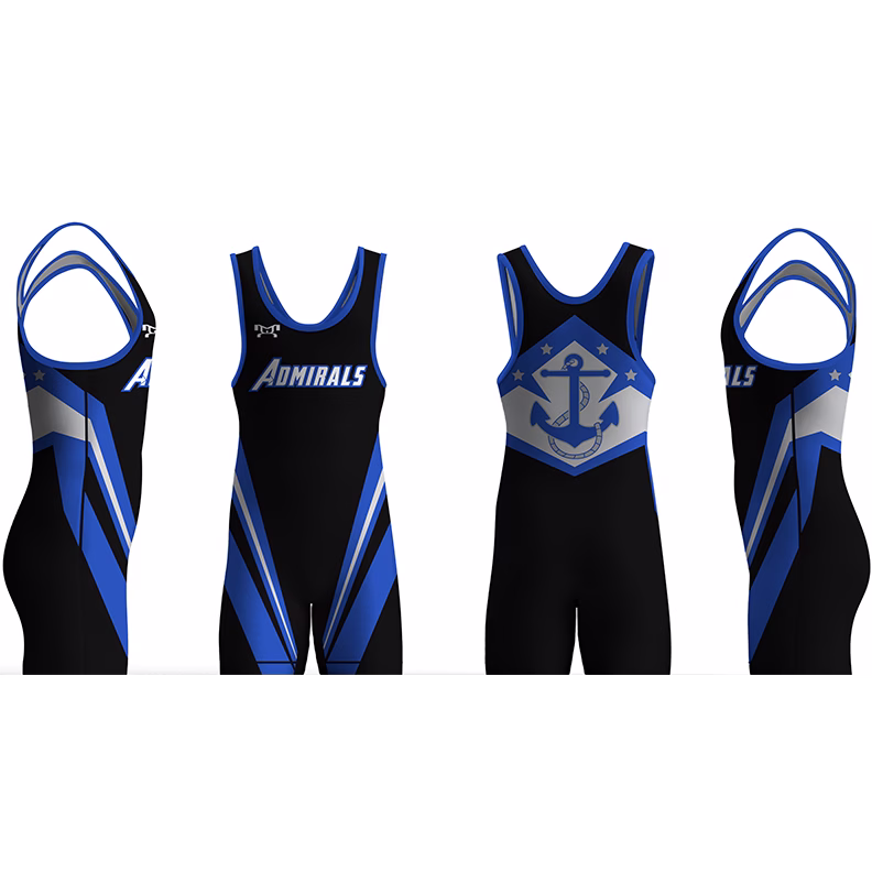 Danville Admirals Wrestling Black Men's Singlet