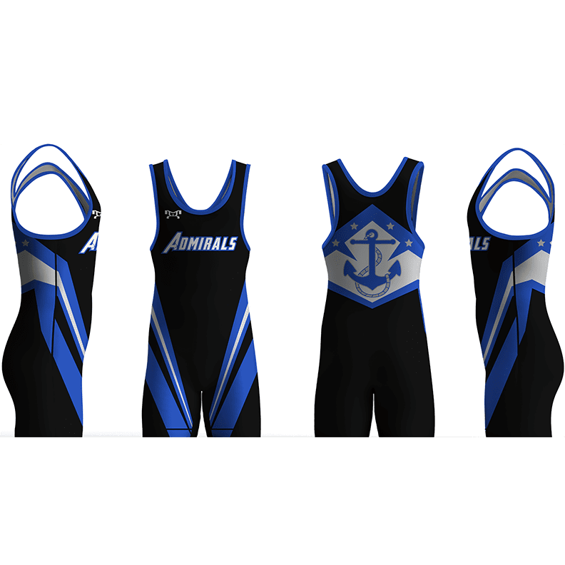 Danville Admirals Wrestling Black Men's Singlet