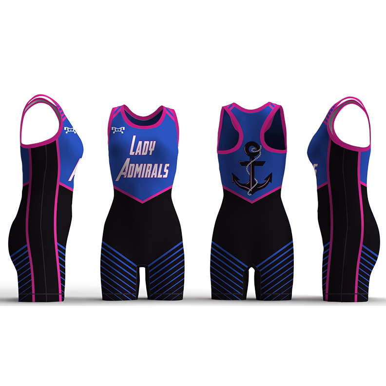 Danville Admirals Wrestling Black Women's Racerback Singlet