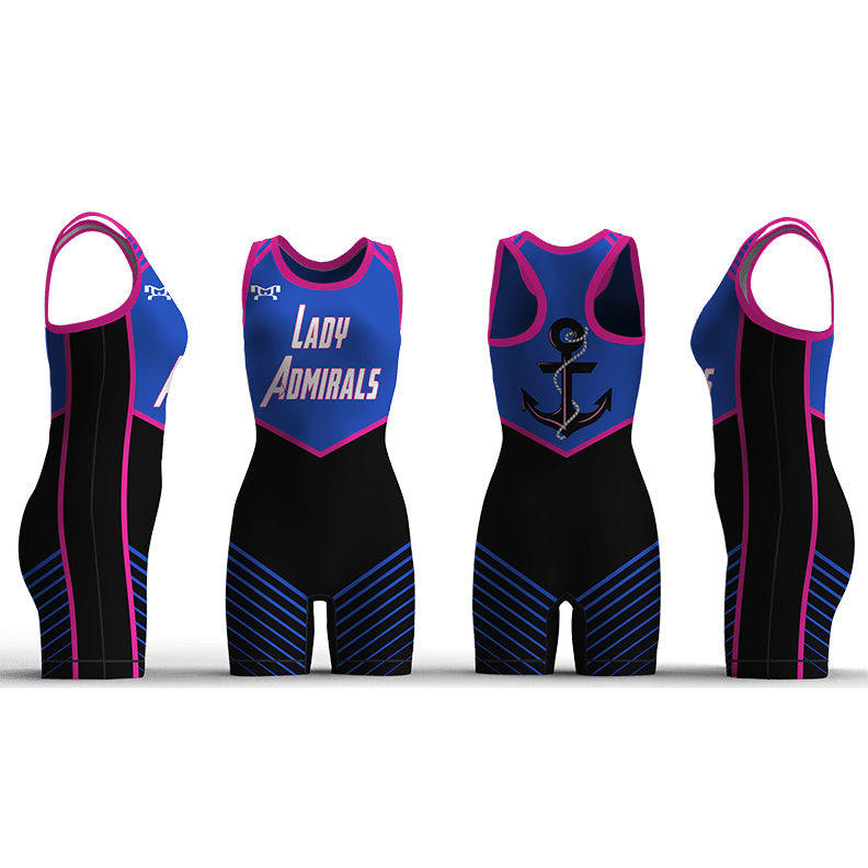 Danville Admirals Wrestling Black Women's Racerback Singlet