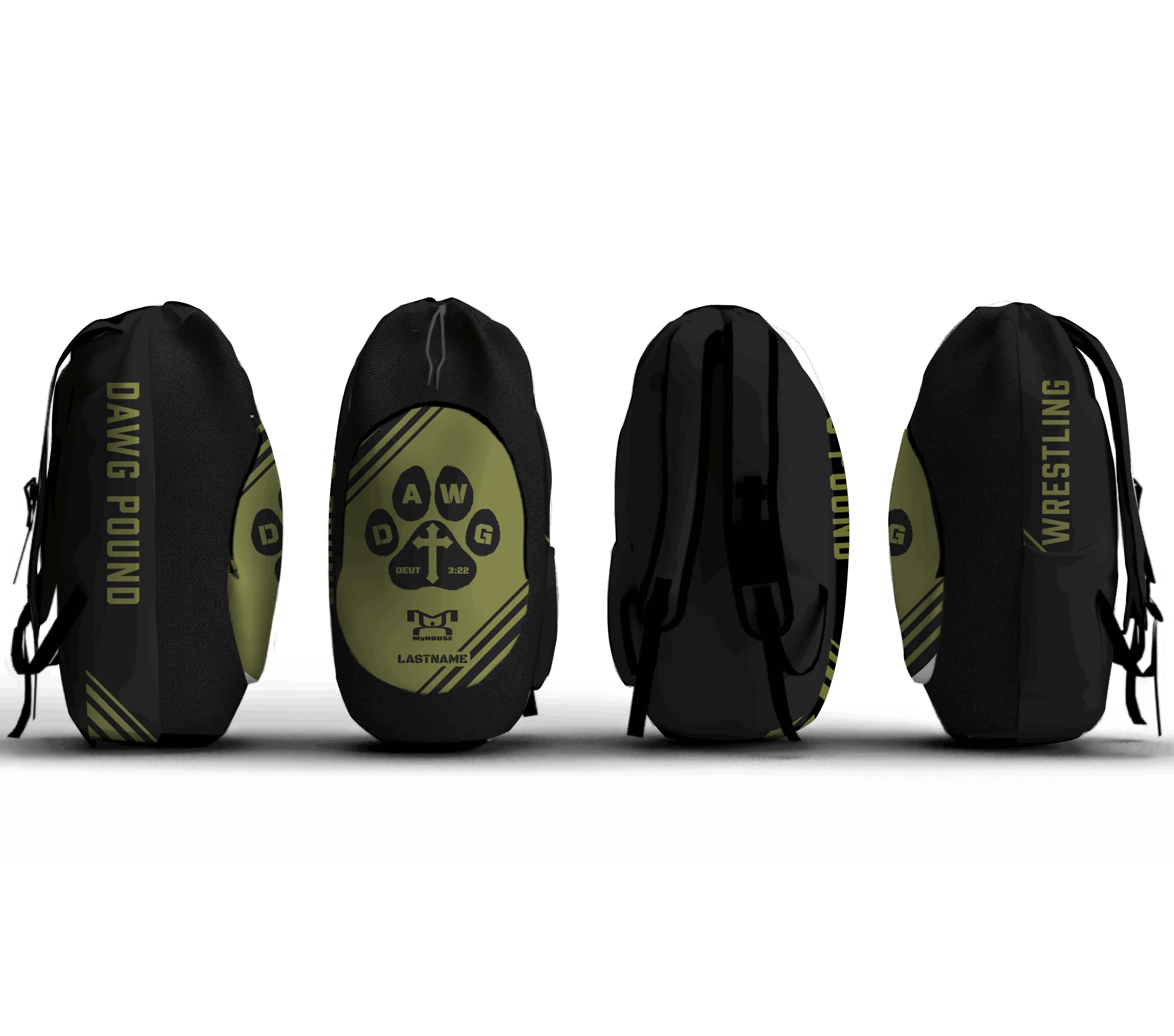 Dawg pound Wrestling Club Sublimated Custom Gear Bag