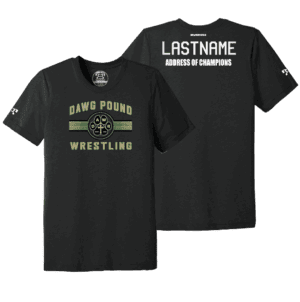 Dawg pound Wrestling Club Black Address Of Champions Heat Press T Shirt