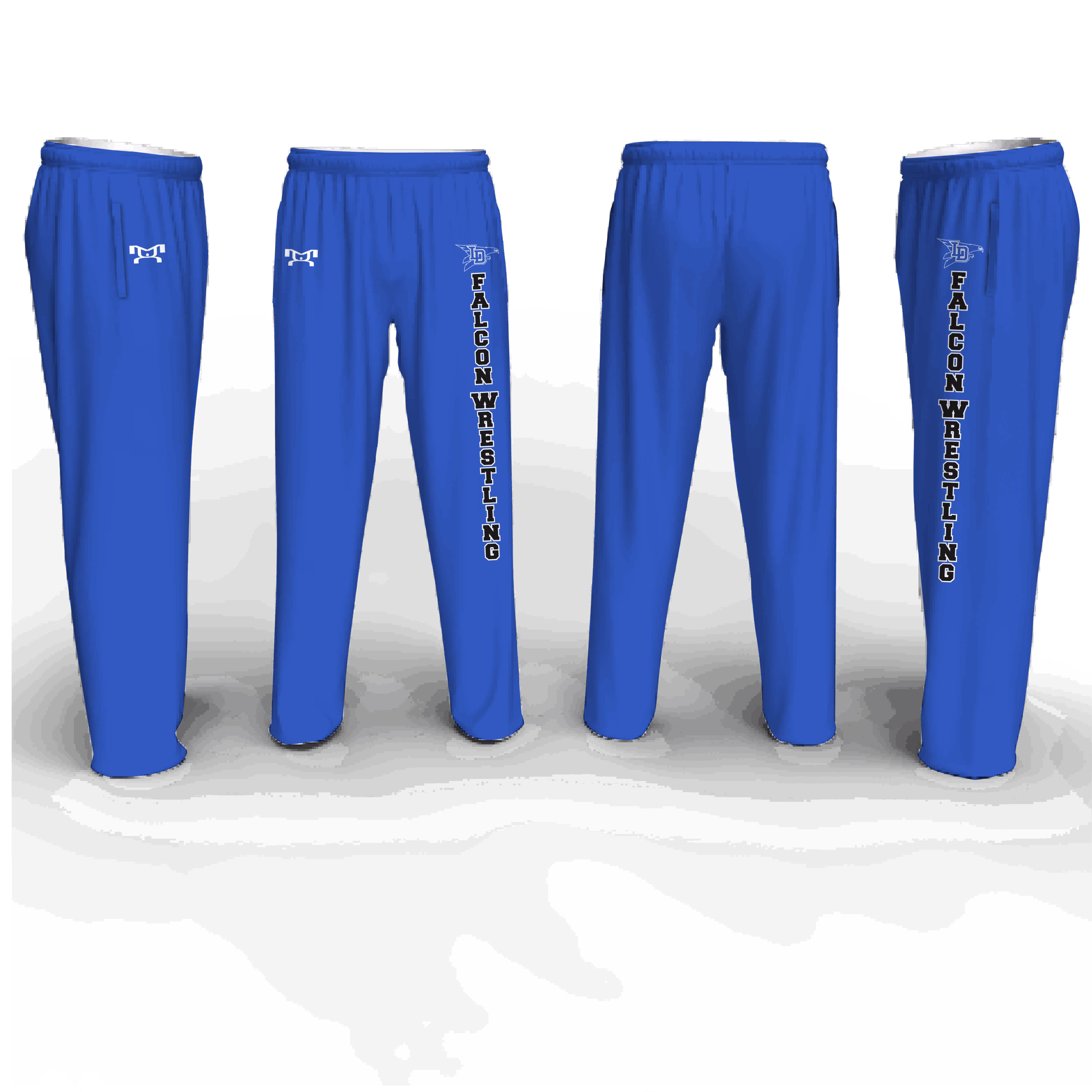 Lower Dauphin Solid Blue Poly Fleece Pajama Pants