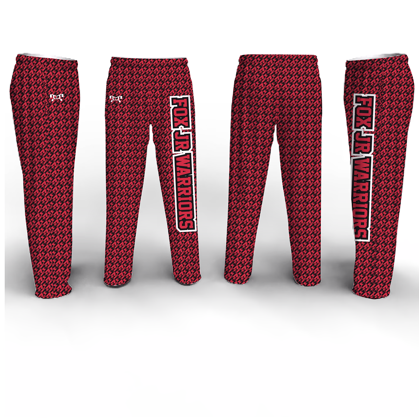 Fox Jr Warriors Wrestling Red Poly Fleece Pajama Pants