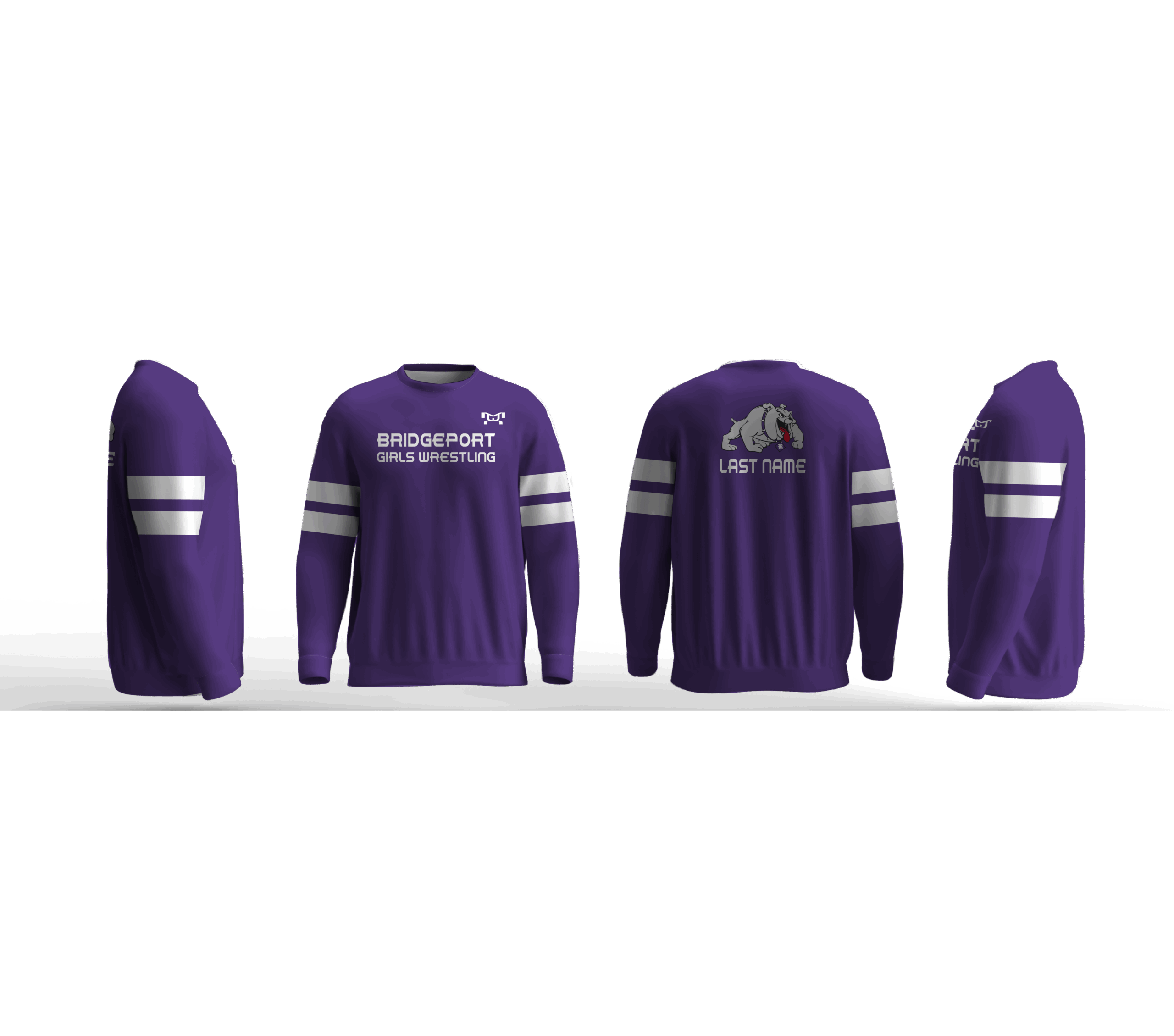 Bridgeport Girls Wrestling Elite Sublimated Crewneck