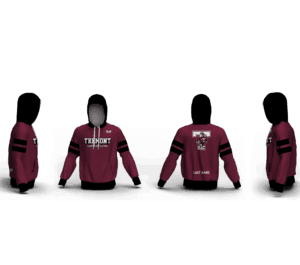 Tremont High School Wrestling MAROON Elite Sublimated Hoodie