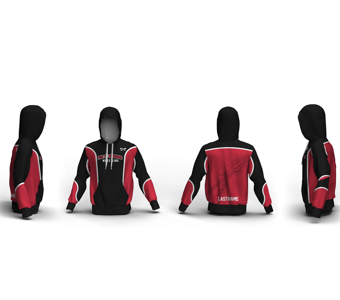 Fox Jr Warriors Wrestling Elite Sublimated Hoodie