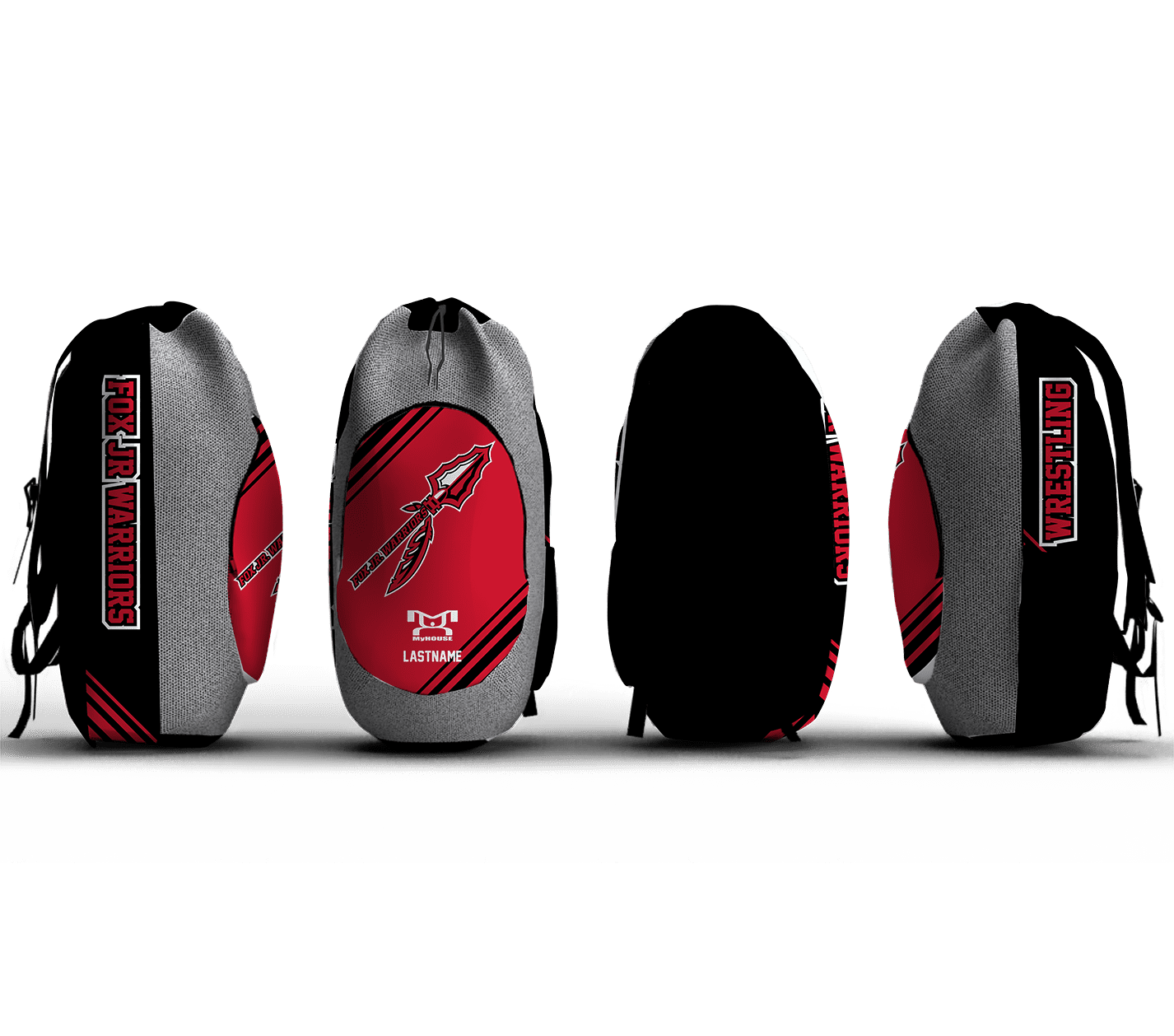 Fox Jr Warriors Wrestling Sublimated Custom Gear Bag