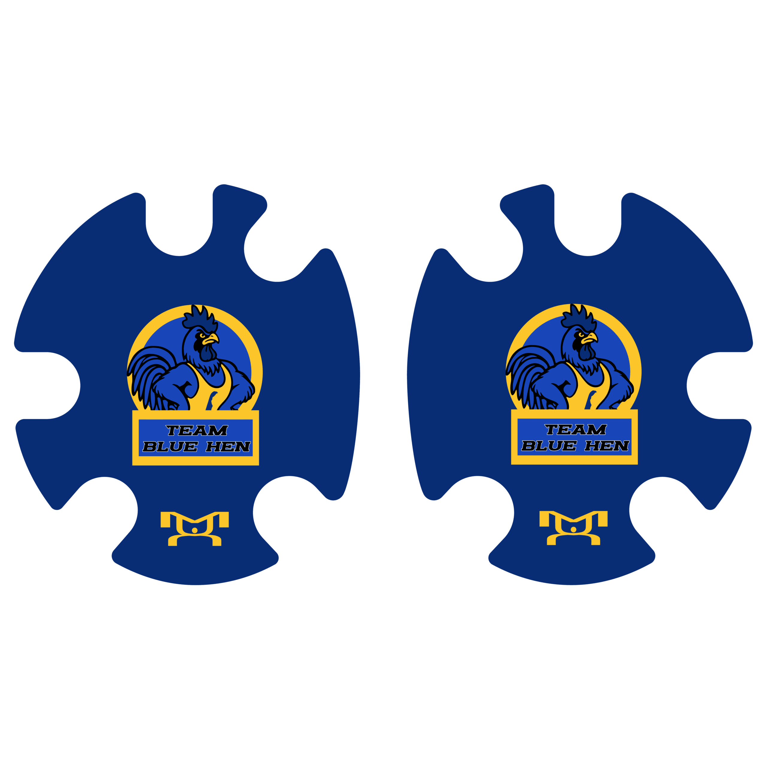 Team Blue Hen Head Gear Decal