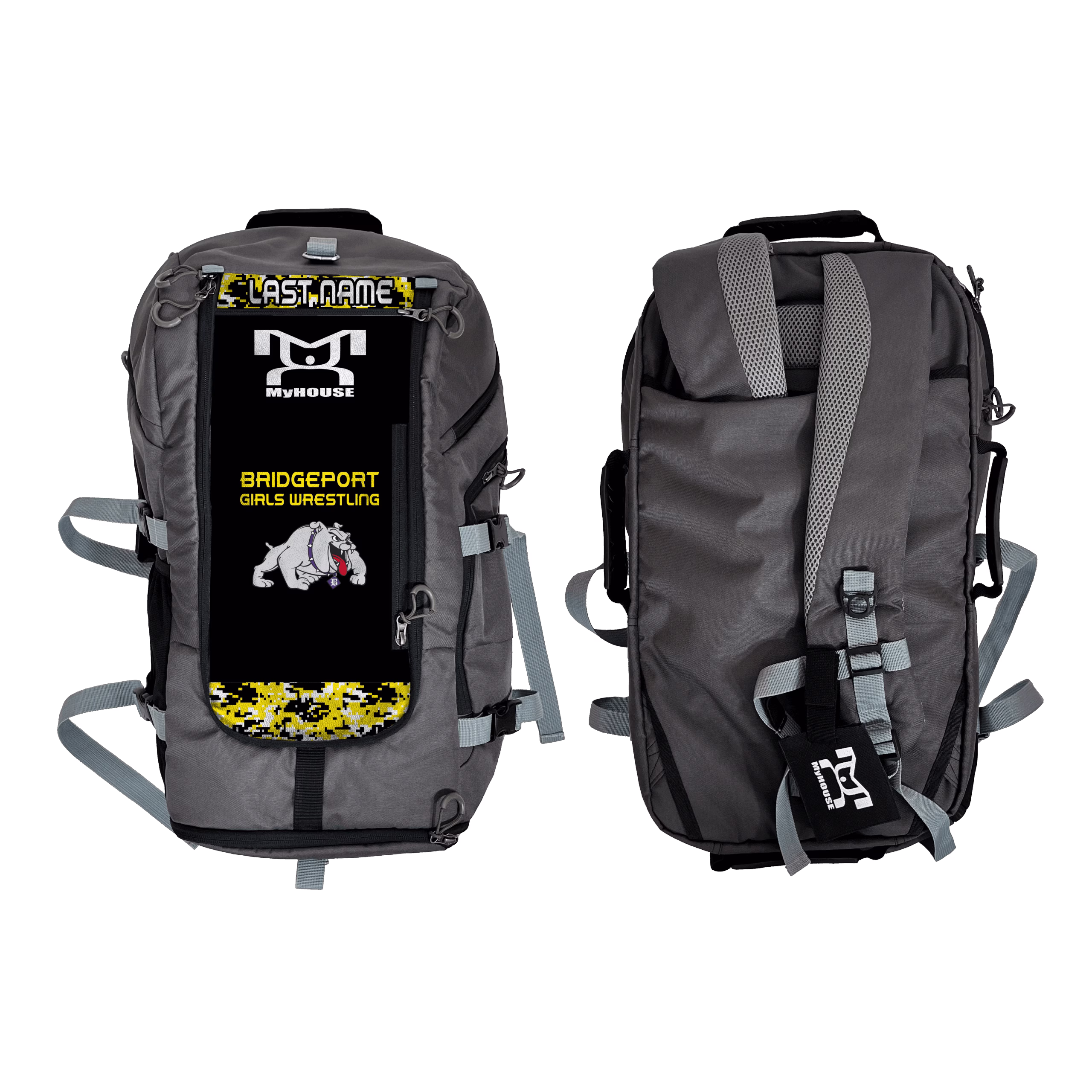 Bridgeport Girls Wrestling Hybrid Gear Bag (THIS WILL SHIP IN 6-8 WEEKS)