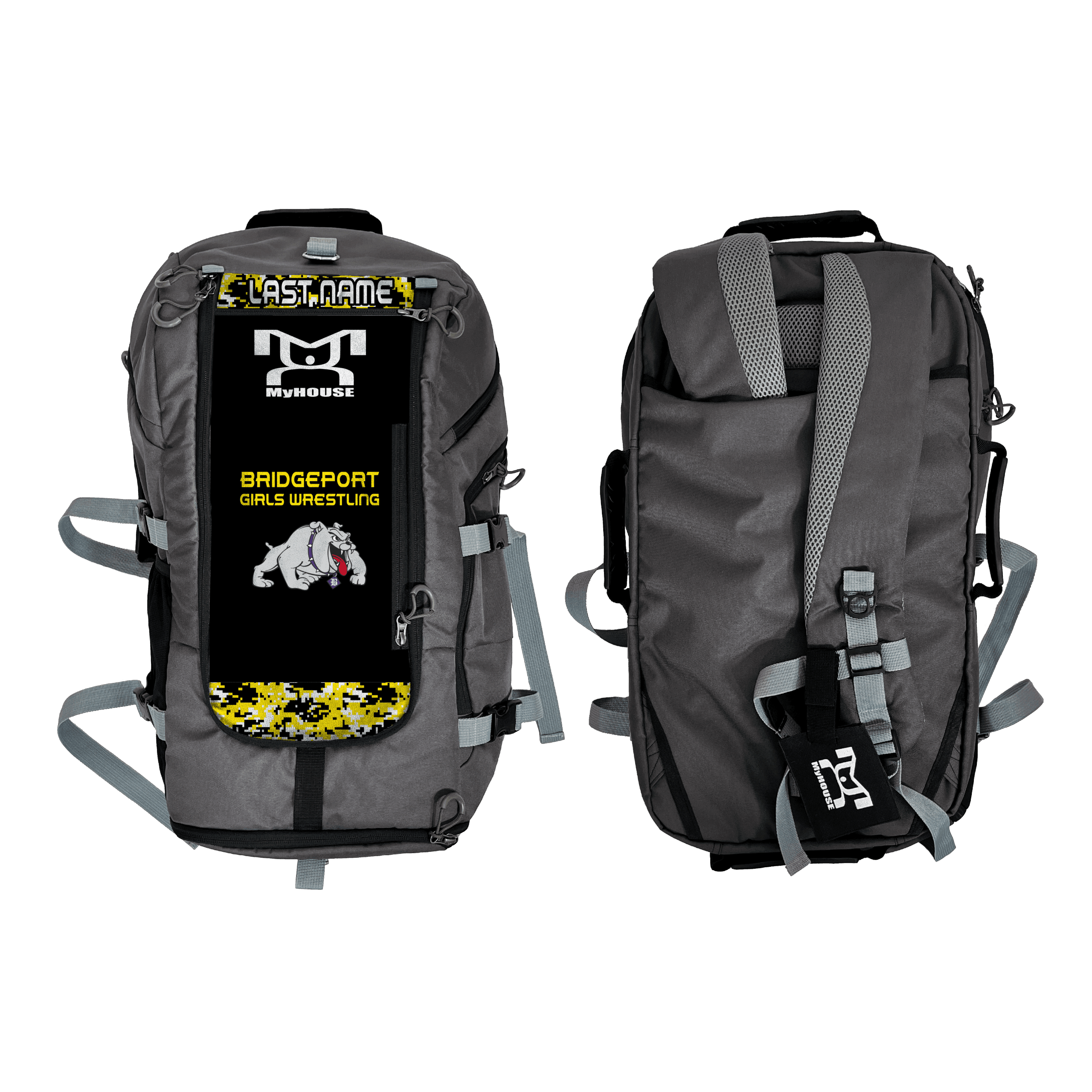 Bridgeport Girls Wrestling Hybrid Gear Bag (THIS WILL SHIP IN 6-8 WEEKS)