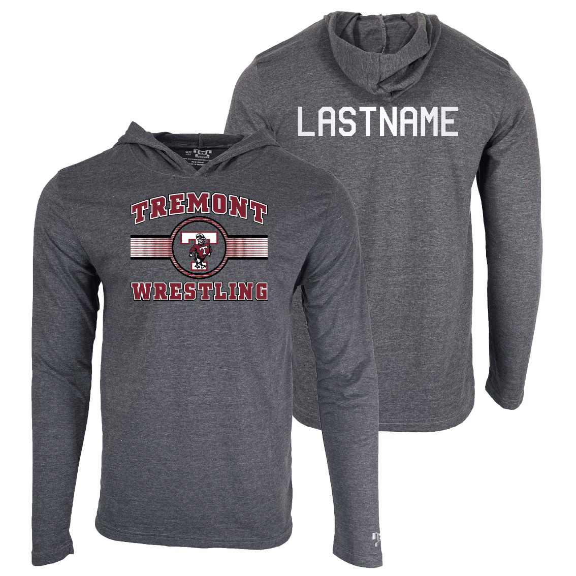 Tremont High School Wrestling Custom Heat Press Long Sleeve Hoodie T-Shirt