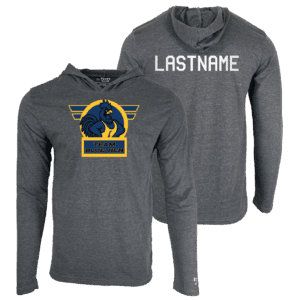 Team Blue Hen Custom Heat Press Long Sleeve Hoodie T-Shirt