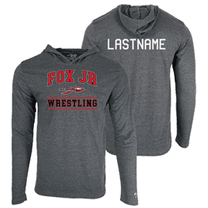 Fox Jr Warriors Wrestling Custom Heat Press Long Sleeve Hoodie T-Shirt