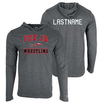 Fox Jr Warriors Wrestling Custom Heat Press Long Sleeve Hoodie T-Shirt