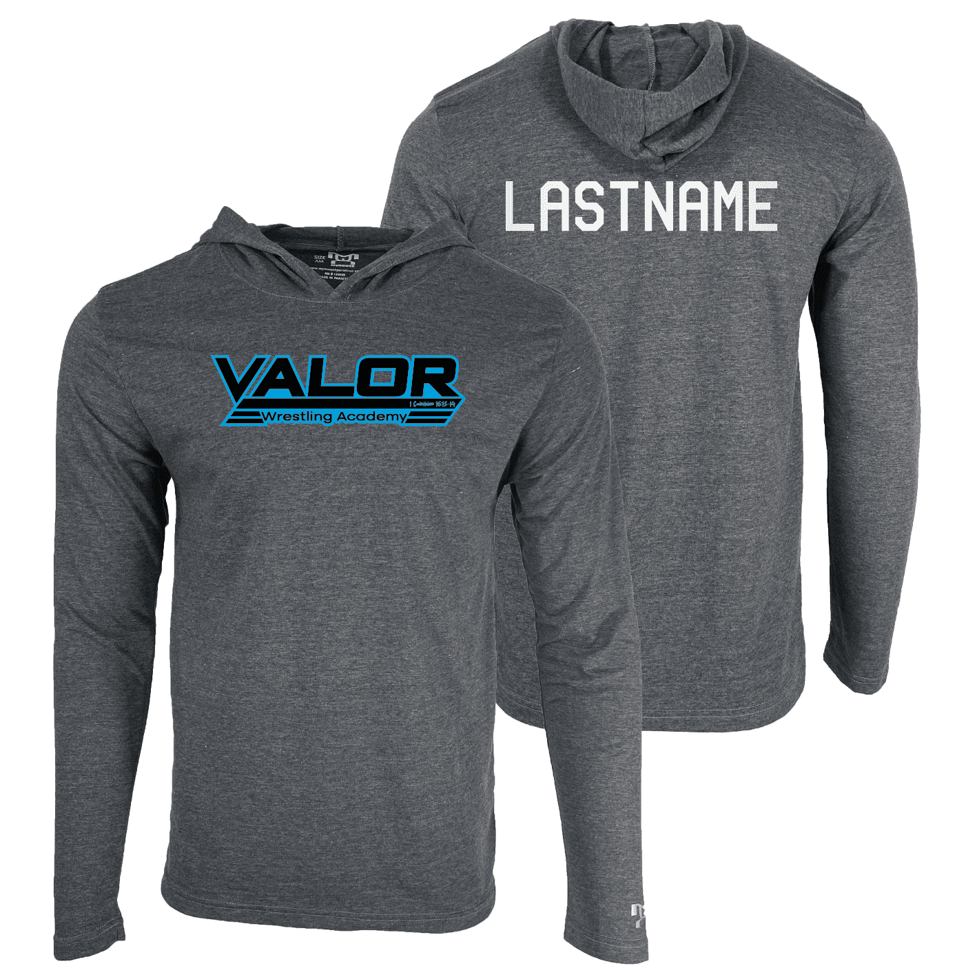 VALOR WRESTLING ACADEMY Custom Heat Press Long Sleeve Hoodie T-Shirt