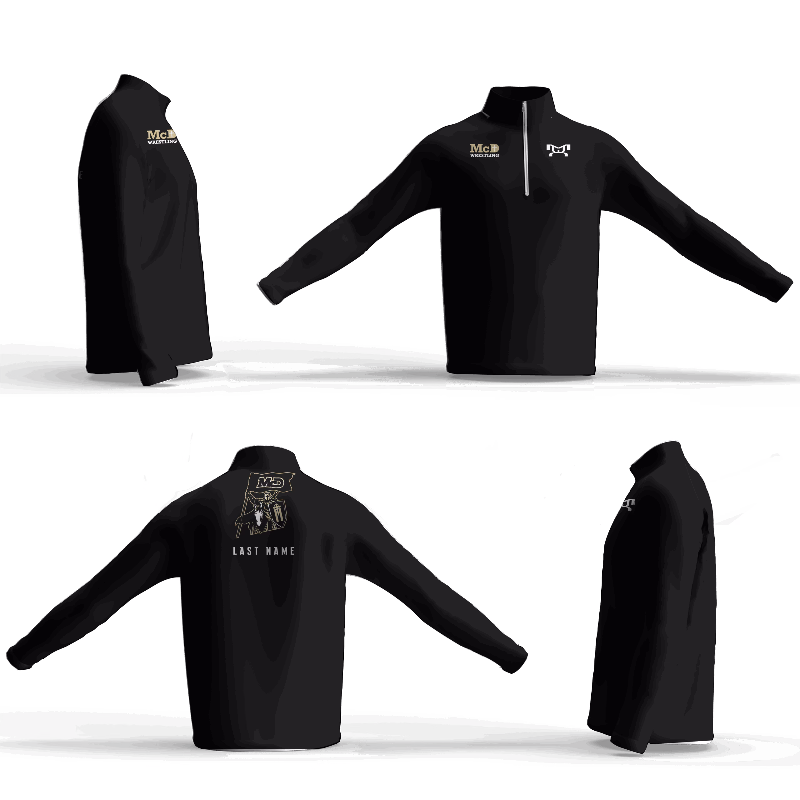 Bishop McDevitt High School Black Intrepid Quarter Zip