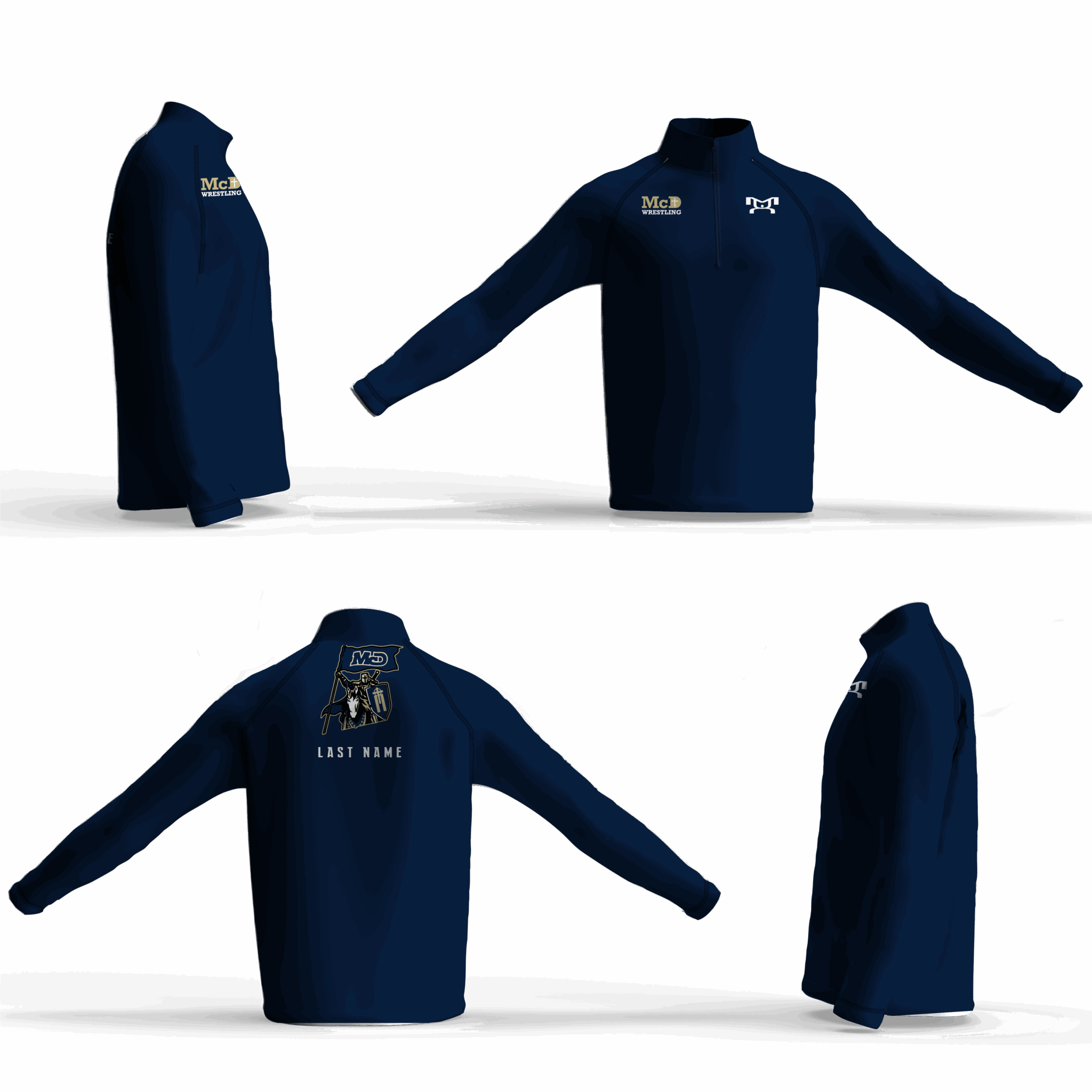 McDevitt High School Intrepid Quarter Zip MyHOUSE Sports Gear