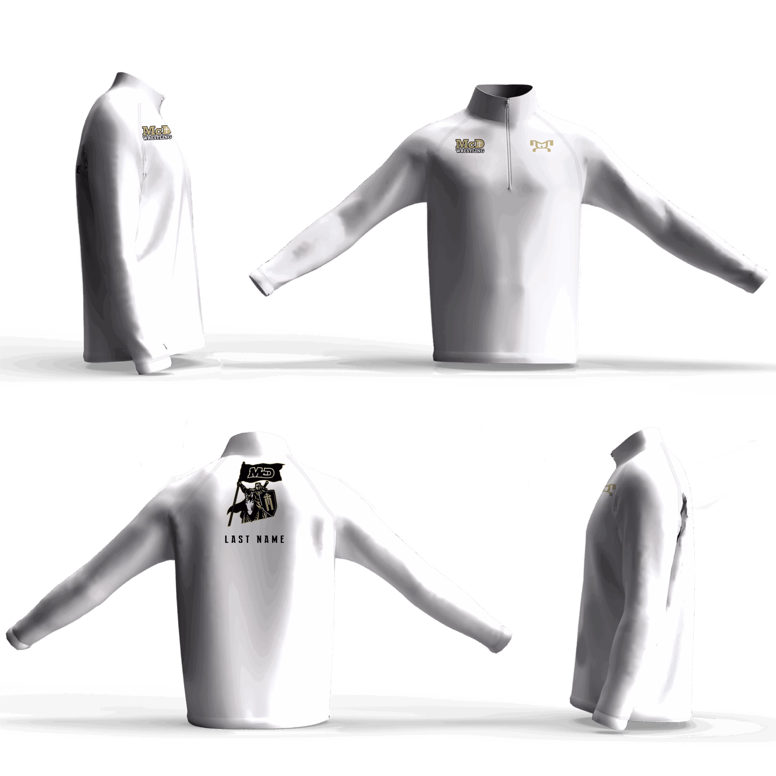 Bishop McDevitt High School White Intrepid Quarter Zip